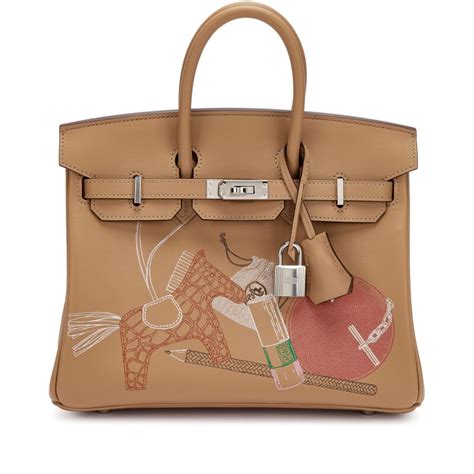 Hermès Biscuit Swift In & Out Birkin 25 Palladium Hardware, 2021 